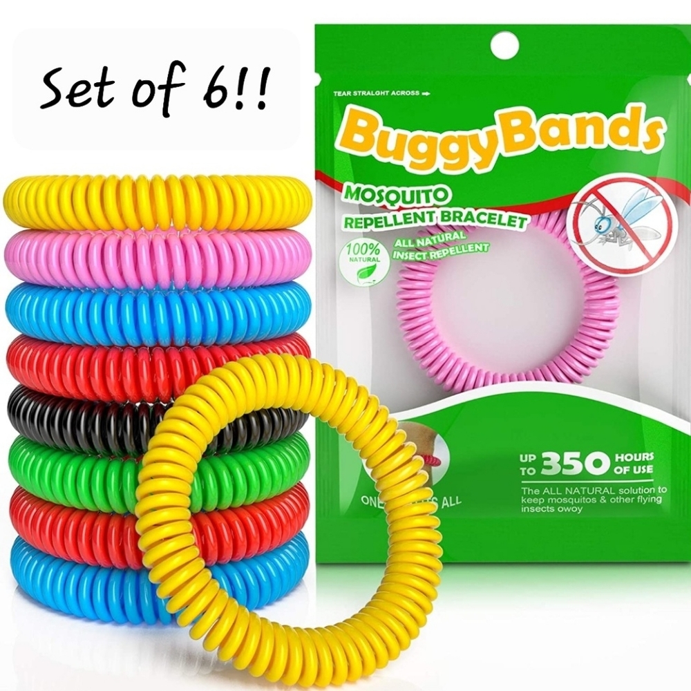 🎉HP🎉 Set of 6 Buggy Bands Mosquito Repellent Bracelet DEET Free